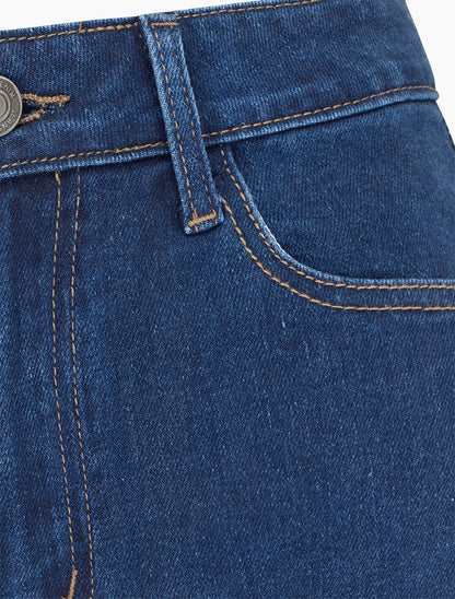 Jean ample taille haute - Bleu brut - 3