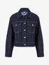 Veste en jean courte coupe droite - Bleu brut - 1