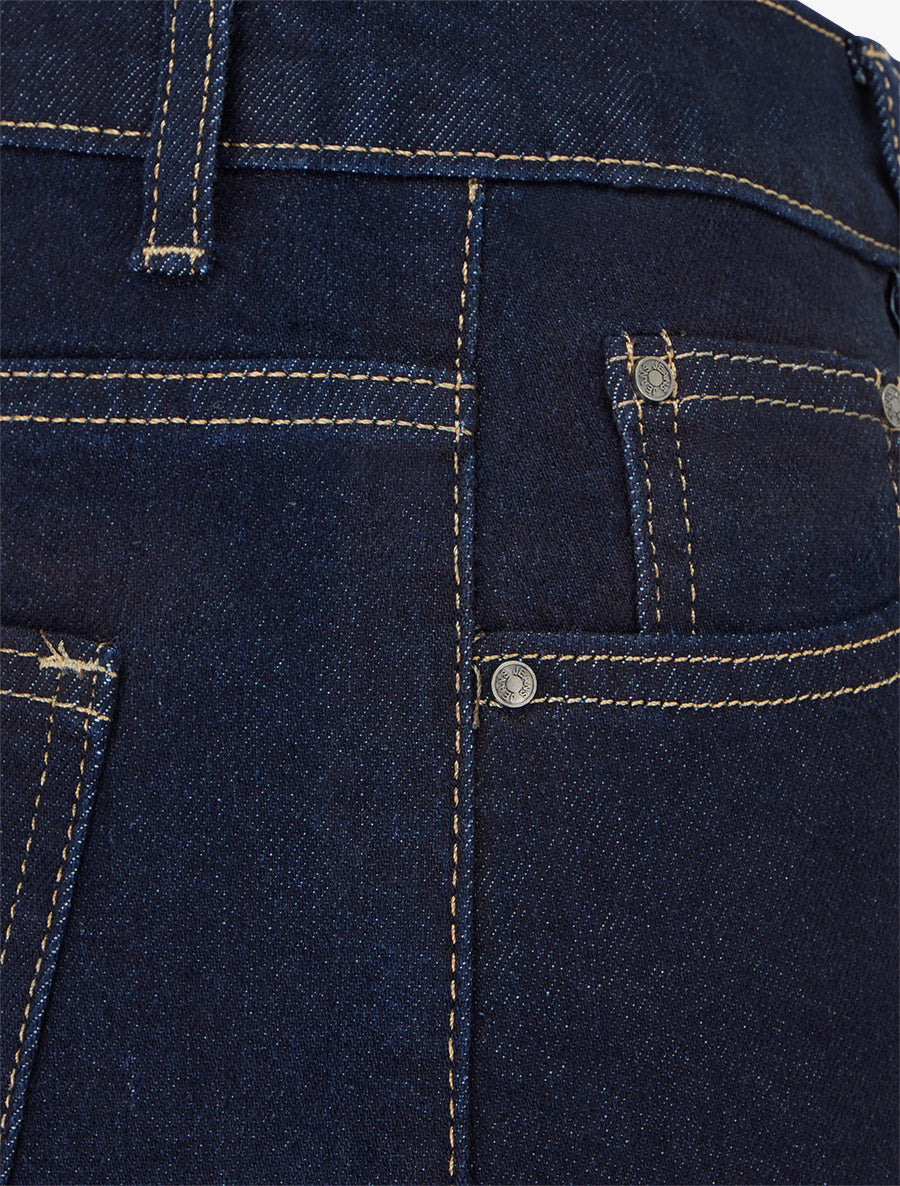 Jean ample grande taille à coutures apparentes - Bleu brut - 3