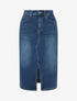 Jupe crayon en jean - Bleu denim - 1