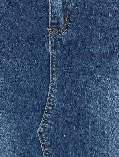 Jupe crayon en jean - Bleu denim - 3