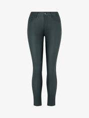 Jean skinny effet ciré - Vert foncé - 1