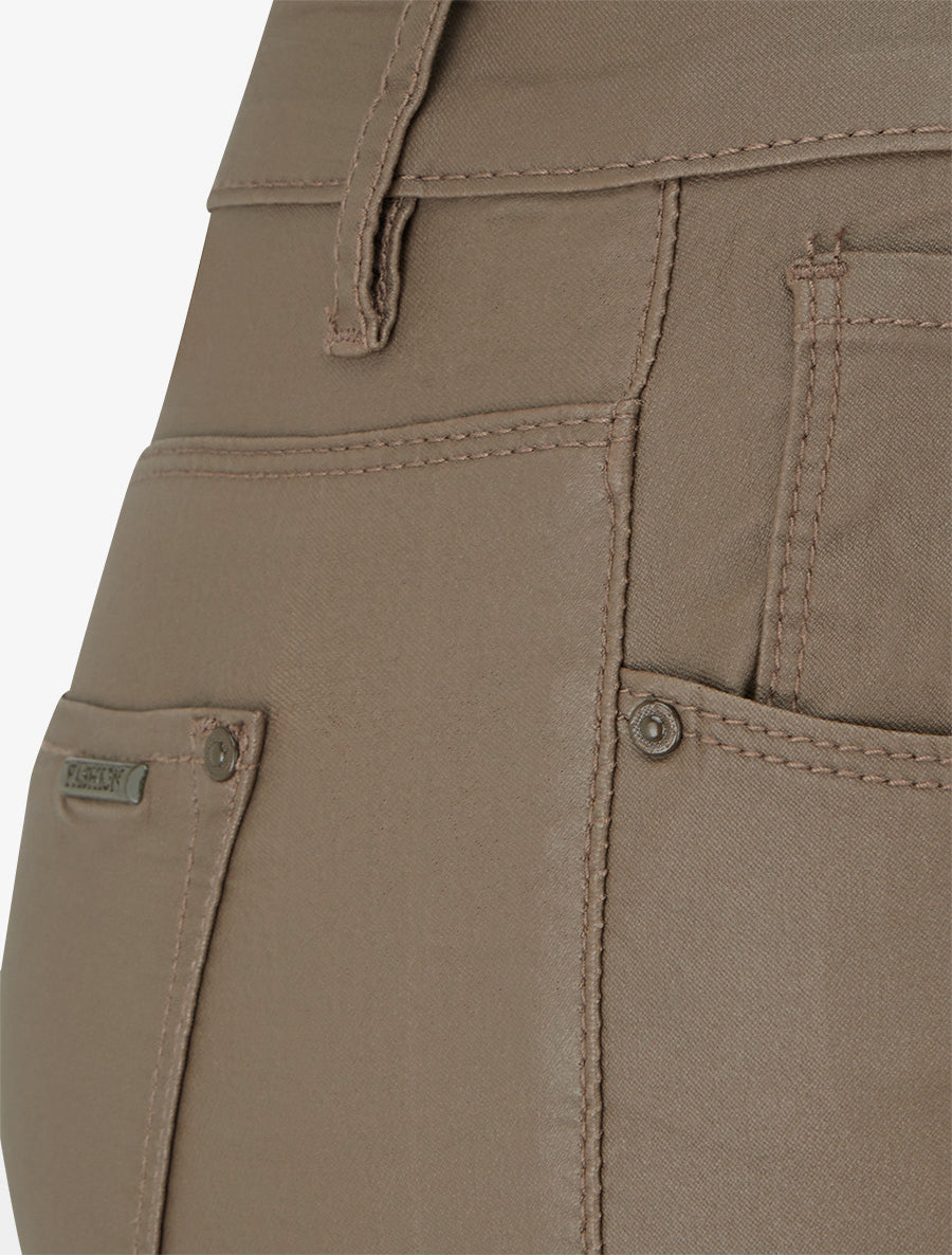 Jean skinny effet ciré - Taupe foncé - 3