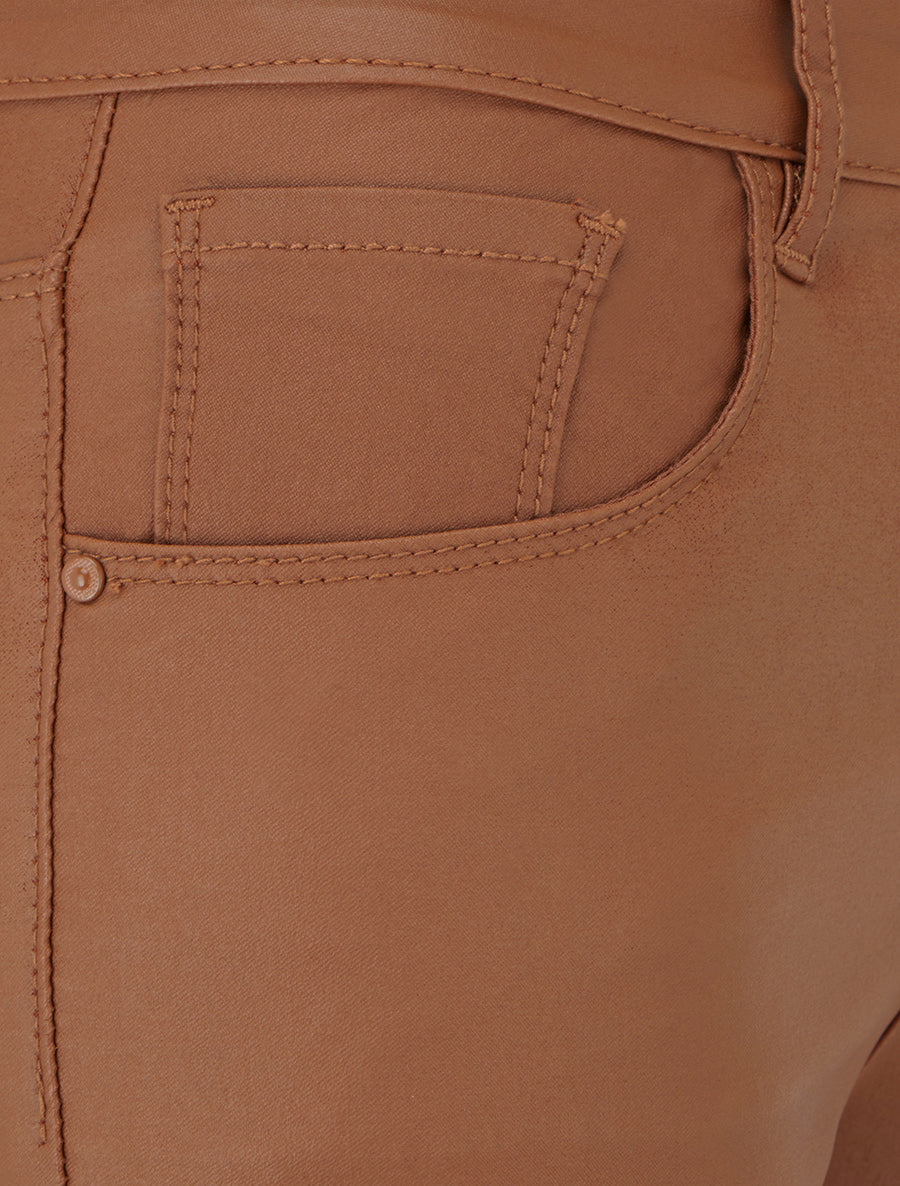 Jean skinny effet ciré - Rouille - 3