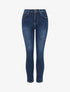 Jean slim délavé à taille haute - Bleu denim - 1