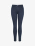 Jean slim uni taille haute - Bleu - 4