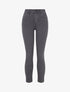 Jean slim uni à taille haute - Gris foncé - 1
