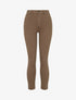 Jean slim uni à taille haute - Taupe foncé - 1