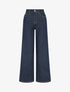 Jean grande taille wide leg - Bleu brut - 1