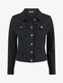 Veste en jean unie coupe droite - Noir - 1