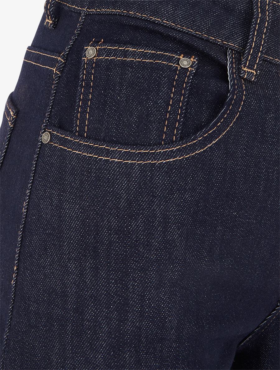 Short en jean coupe droite - Bleu brut - 3