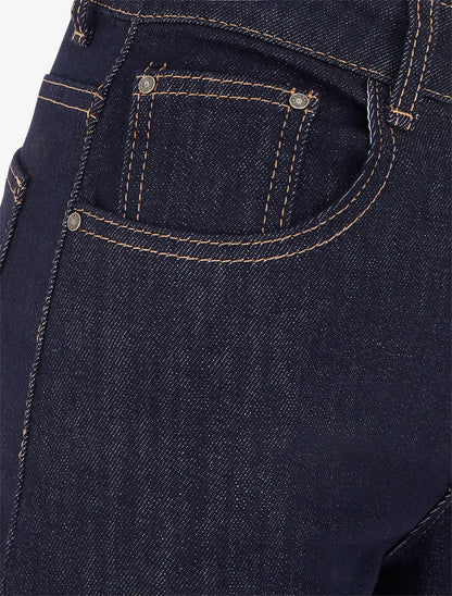 Short en jean coupe droite - Bleu brut - 3