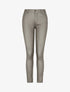 Pantalon slim en simili effet enduit - Or foncé - 1