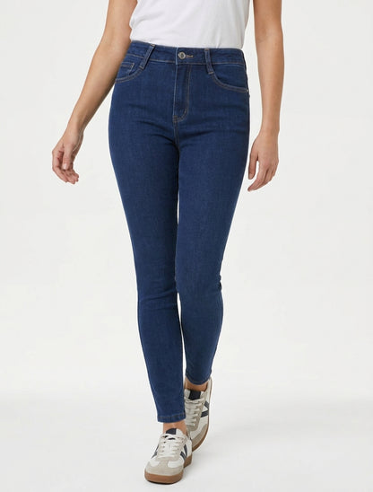 Polarfleece-gefütterte Skinny-Jeans - Rohblau