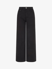Jean wide leg uni - Noir - 1
