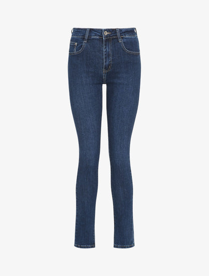Jean slim délavé - Bleu denim - 1