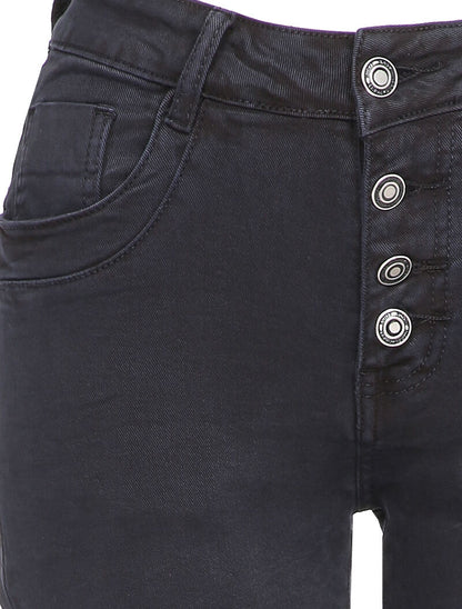 Jean slim à coutures en biais - Marine - 3