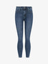 Jean 7/8 délavé coupe skinny - Bleu denim - 1