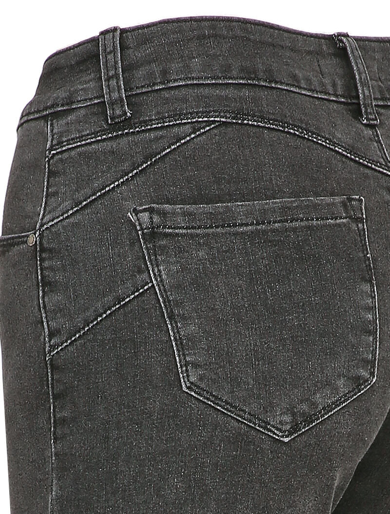 Jean skinny à taille standard - Gris foncé - 3