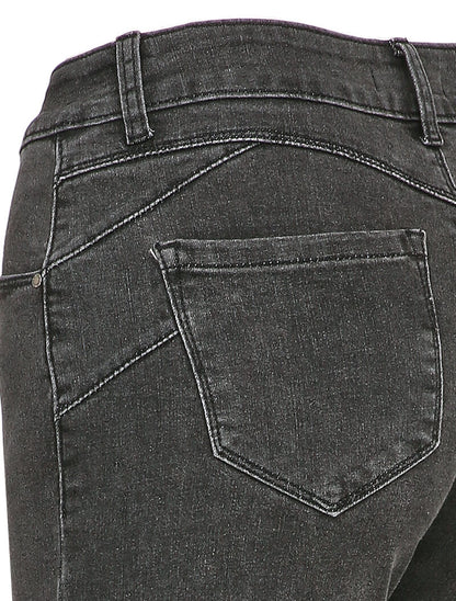 Jean skinny à taille standard - Gris foncé - 3
