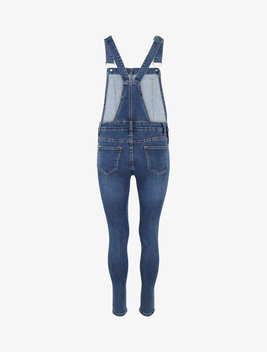 Salopette en jean coupe skinny - Bleu - 2
