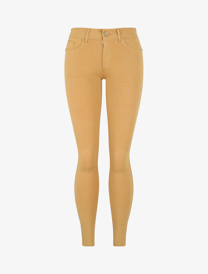 Pantalon stretch à taille basse - Beige - 4