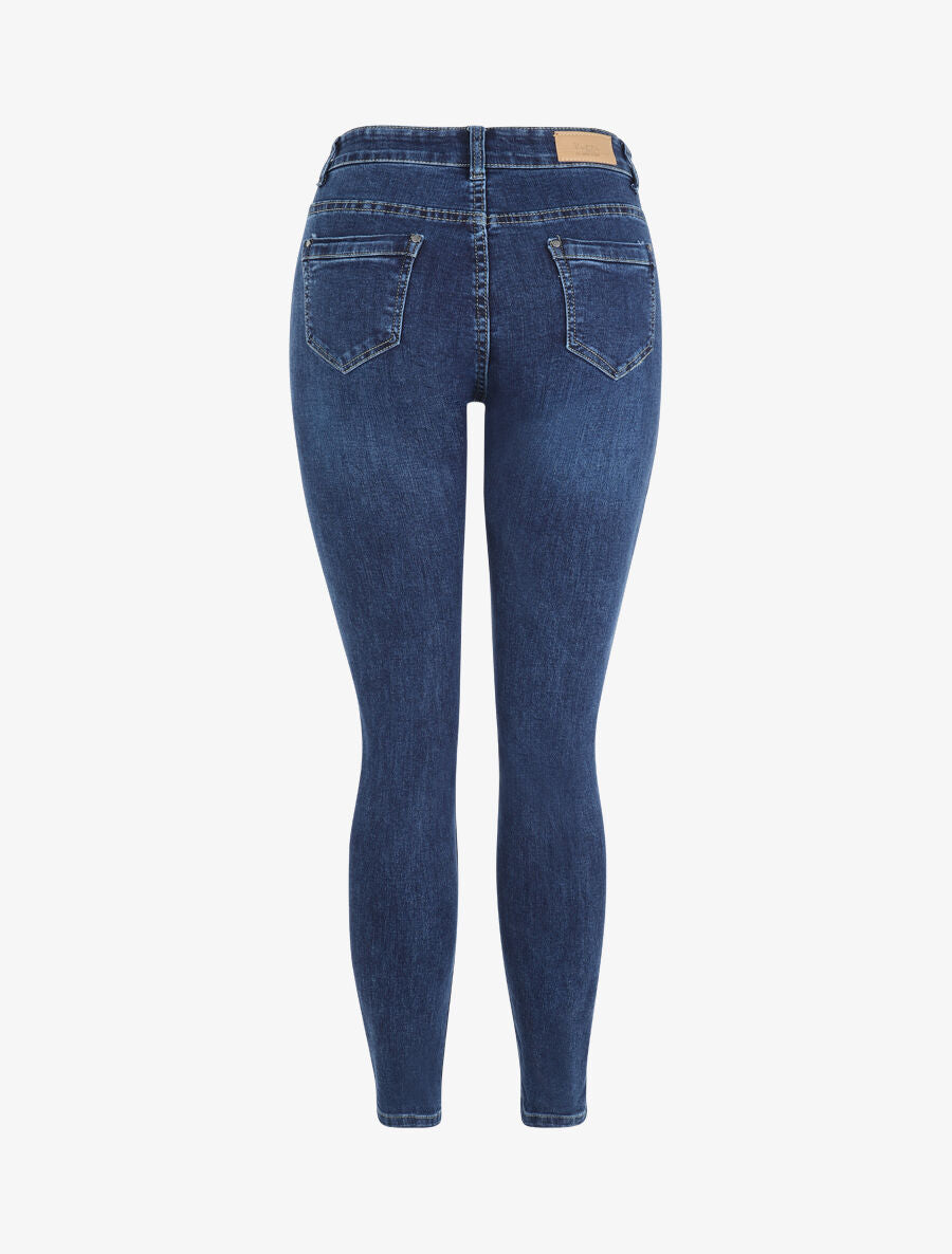 Jean slim stretch à taille standard - Bleu - 2