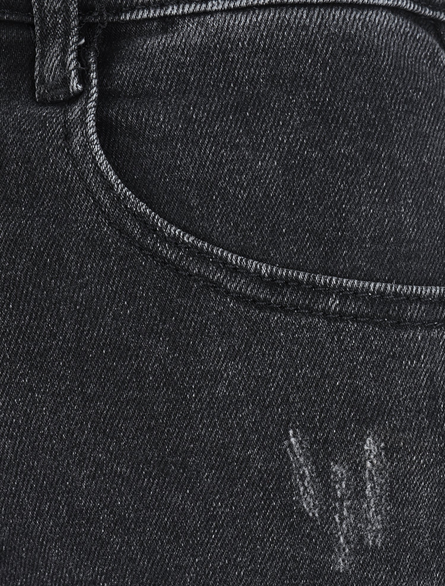 Jean mom à détail griffures - Gris foncé - 3