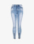 Jean push up à bords à zips - Bleu - 4