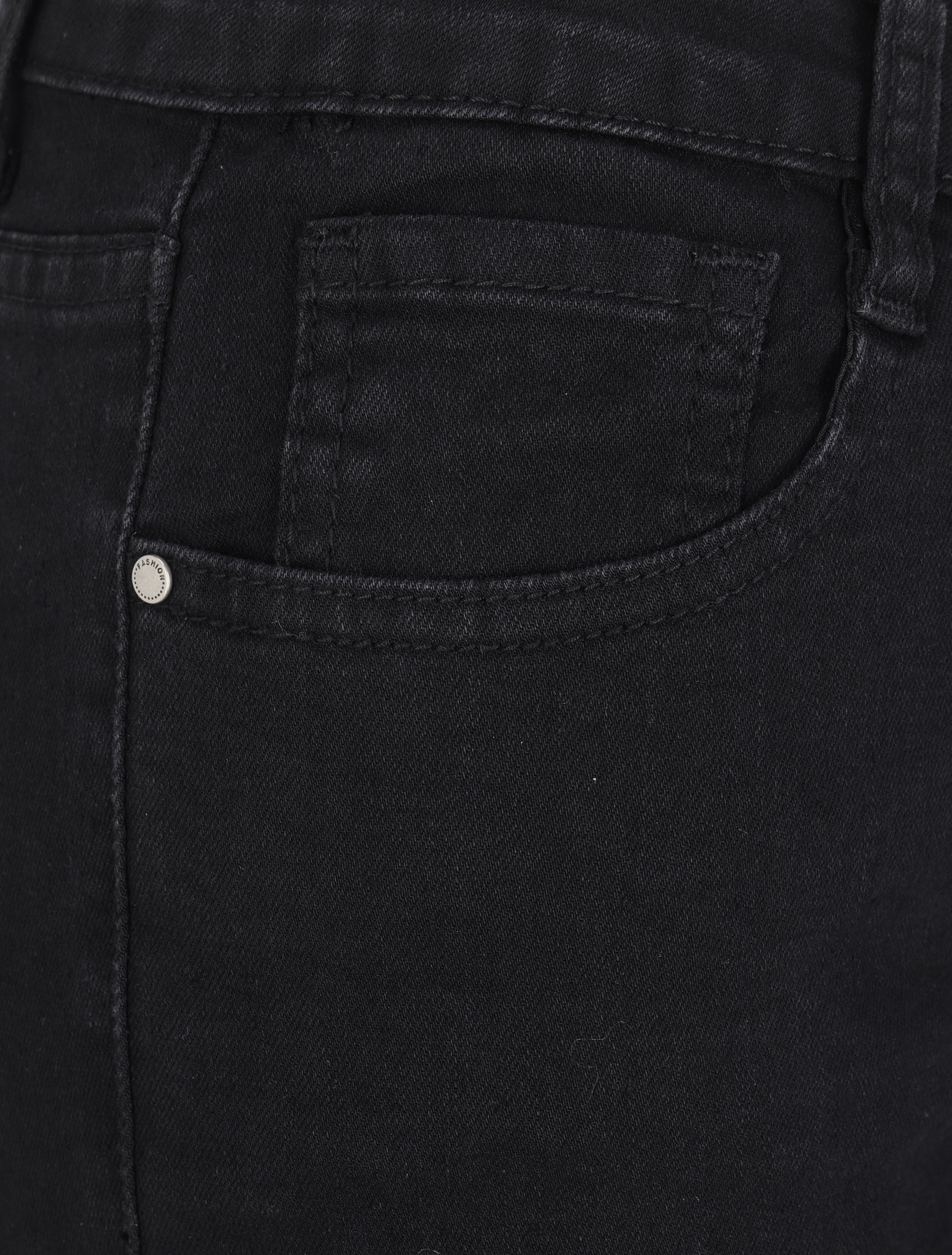 Jean skinny grande taille uni à taille haute - Noir - 3