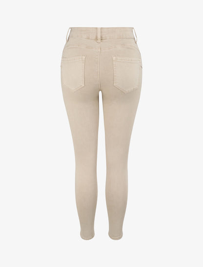 Jean skinny push up à coutures apparentes - Taupe - 2