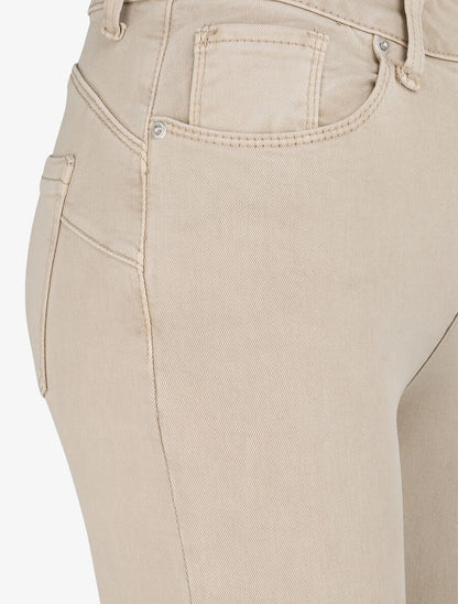 Jean skinny push up à coutures apparentes - Taupe - 3