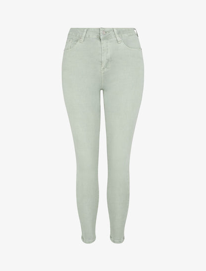 Jean skinny push up à coutures apparentes - Vert d&