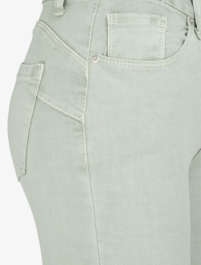 Jean skinny push up à coutures apparentes - Vert d&