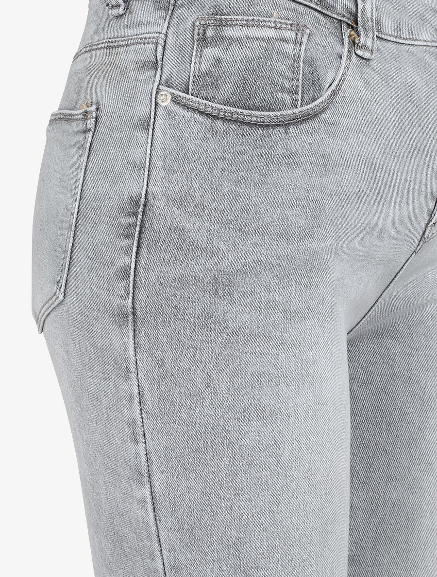 Jean skinny effet blanchi - Gris clair - 3