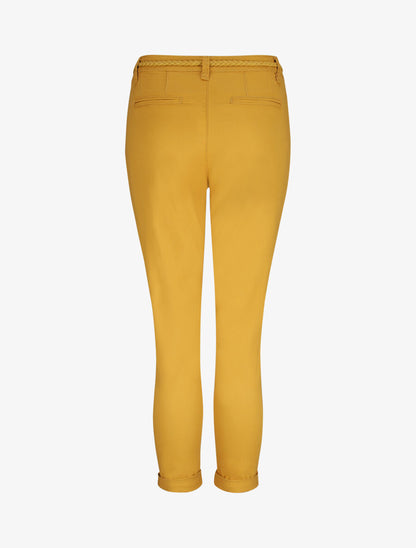 Pantalon 7/8 à revers - Jaune moutarde - 2