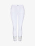 Jean slim taille haute broderie cachemire stylisée - Blanc - 4