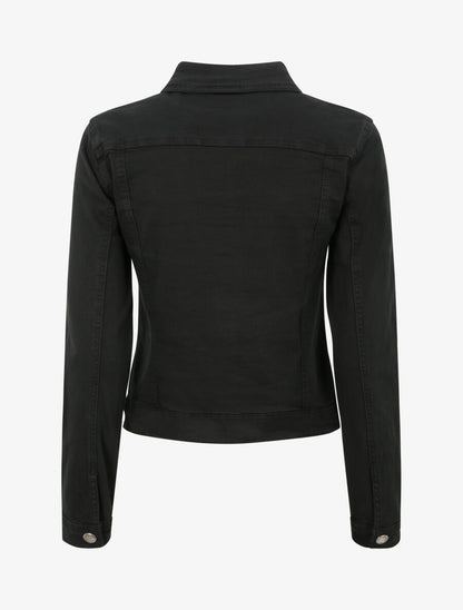 Veste courte en jean - Noir - 3