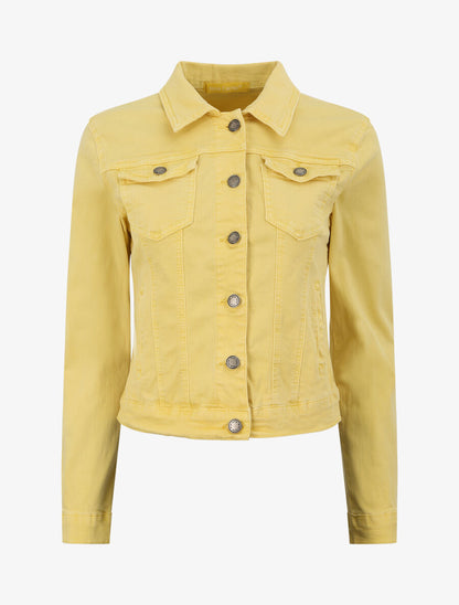 Veste courte en jean - Jaune - 4