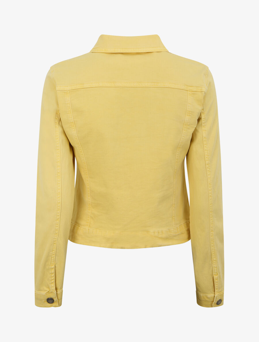 Veste courte en jean - Jaune - 3