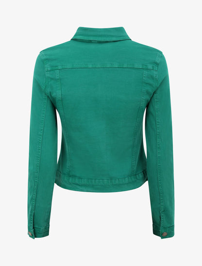 Veste courte en jean - Vert - 3