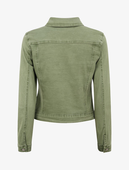 Veste courte en jean - Kaki - 3
