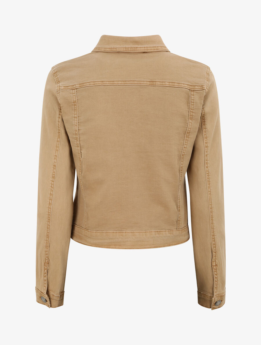 Veste courte en jean - Camel - 3