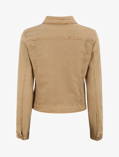 Veste courte en jean - Camel - 3