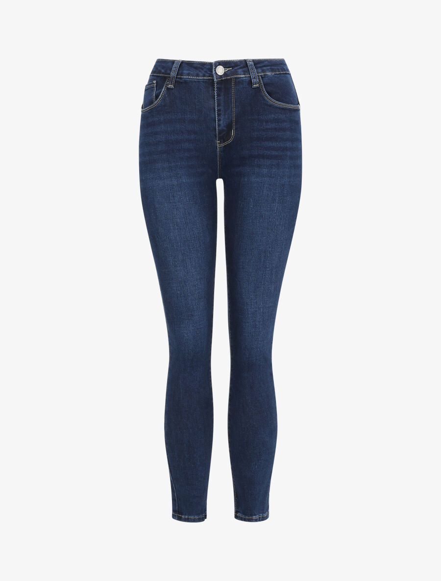 Jean push-up skinny - Bleu foncé - 1