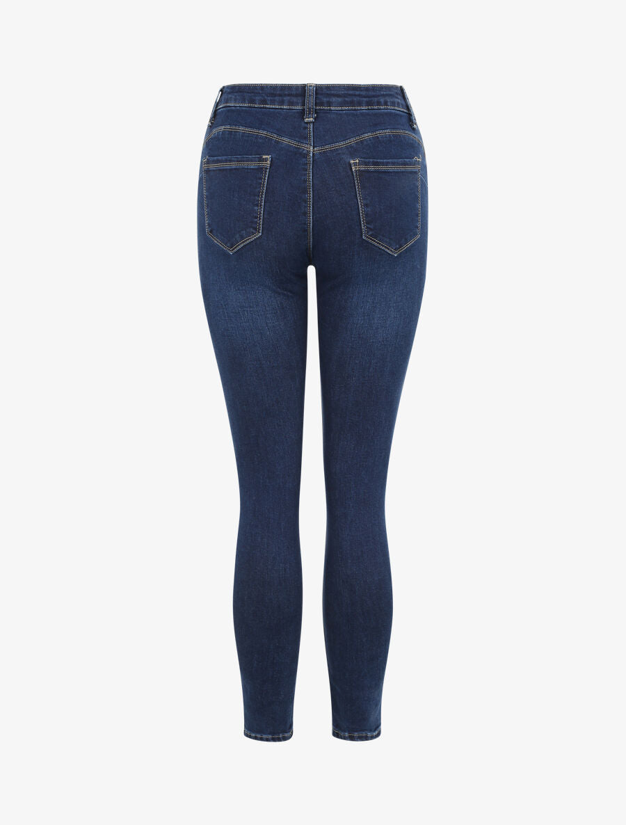 Jean push-up skinny - Bleu foncé - 2