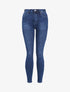 Jean taille haute délavé coupe skinny - Bleu denim - 1