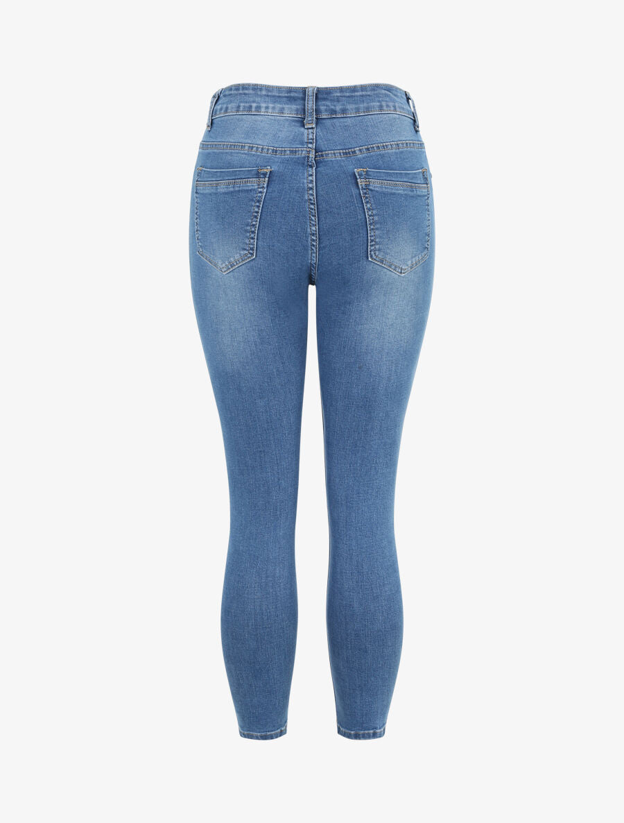 Jean skinny stretch à taille haute - Bleu denim - 2