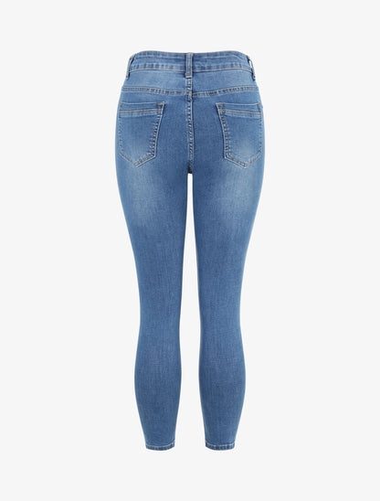 Jean skinny stretch à taille haute - Bleu denim - 2