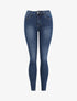 Jean skinny taille haute et délavé - Bleu - 1